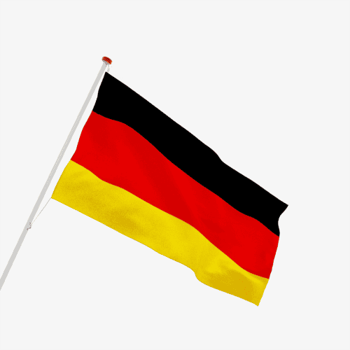 Fahnenstange Komplettset mit Deutsche Flagge