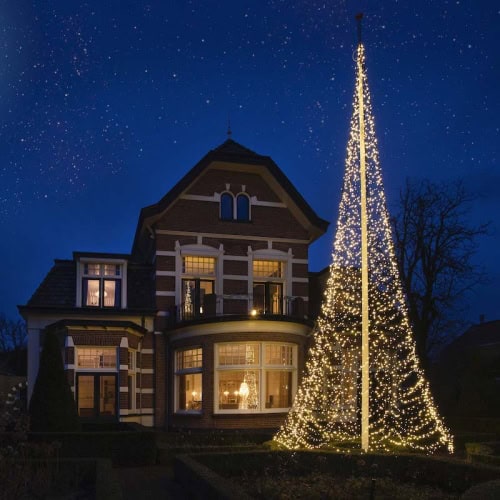 10 Meter Polyester Fahnenmast mit Fairybell Fahnenmast Weihnachtsbaum