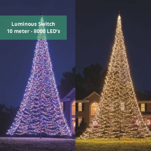 Fairybell Luminous Switch Fahnenmast Weihnachtsbaum 10 Meter 8000 LEDs combo