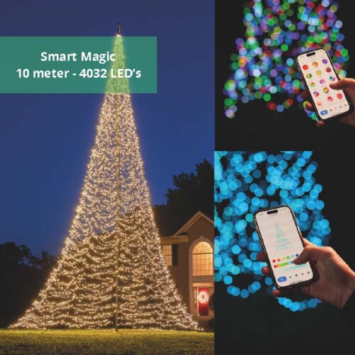 Fairybell Smart Magic Fahnenmast Weihnachtsbaum 10 Meter - 4032 LED's